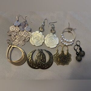 7 Pair Gorgeous Earrings, One is Mother Of Pearl